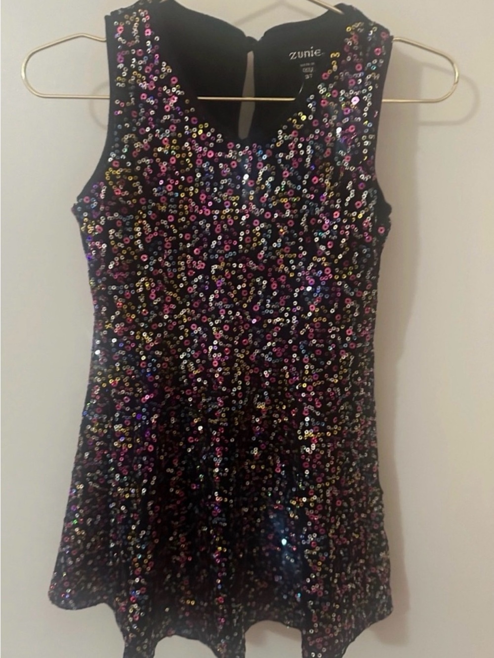 NWT Zunie Girls 3T Multicolor Sequin Party Dress Nordstrom
